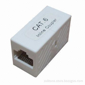 UTP Cat6 Coupler Keystone Jack, 180°, Insulation Diameter of 0.4 to 0.6mm